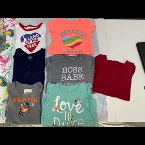 Girls shirt sleeve shirt lot